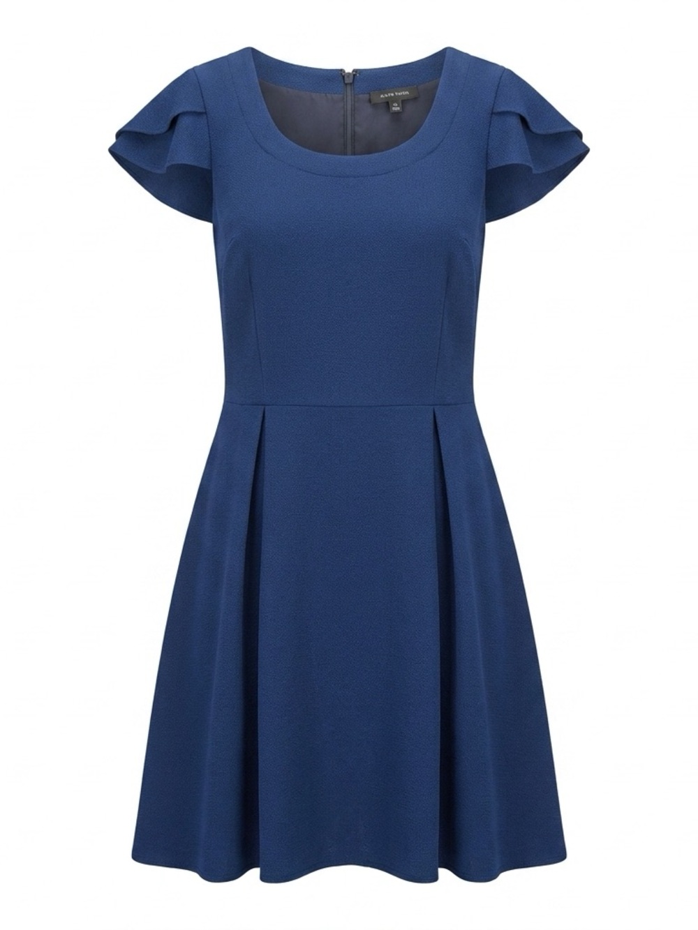 Andrew Marc Blue Flutter Sleeve Dress Fit & Flare Women’s 12